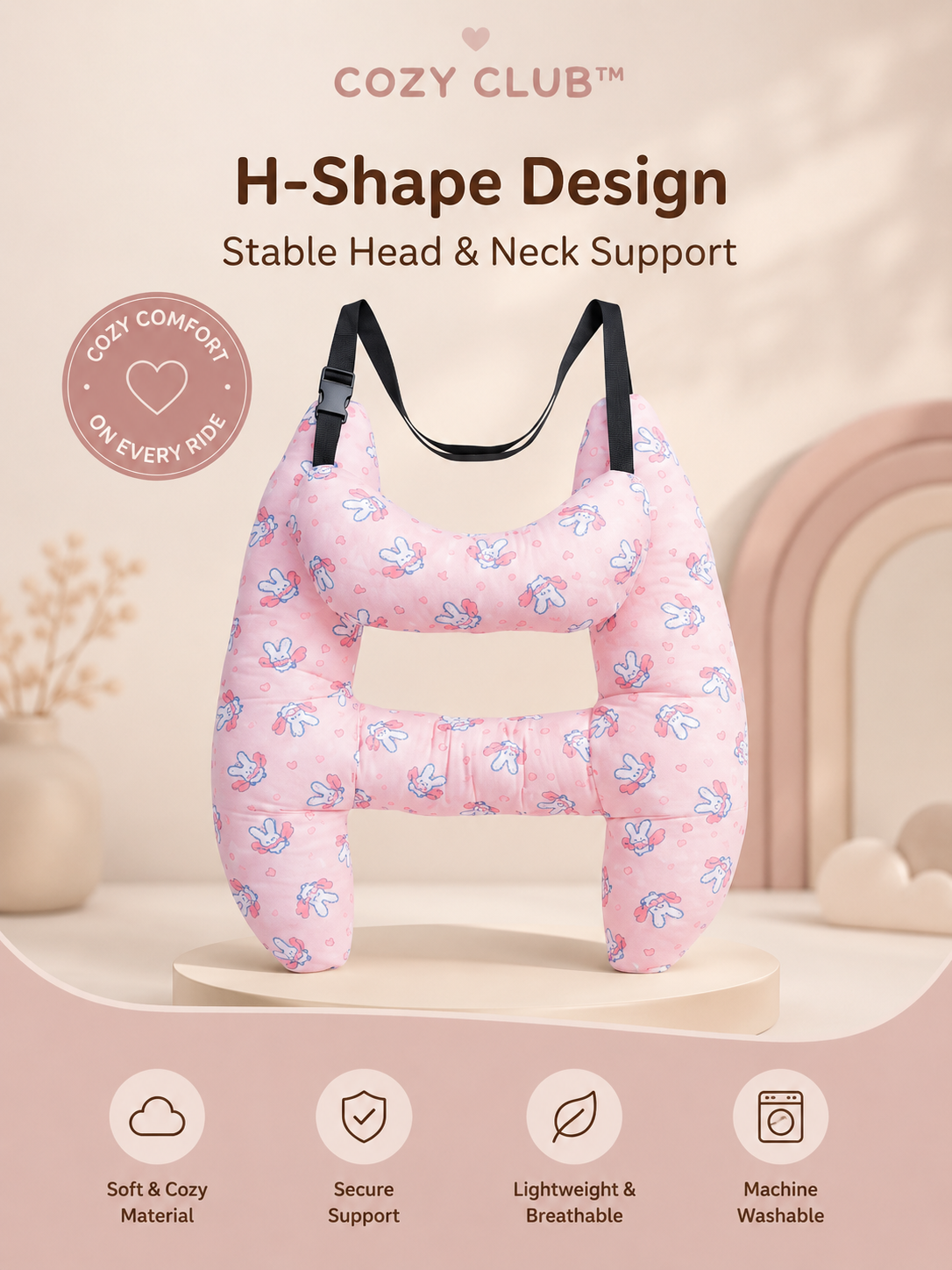 Cozy Club™ Travel Comfort Pillow